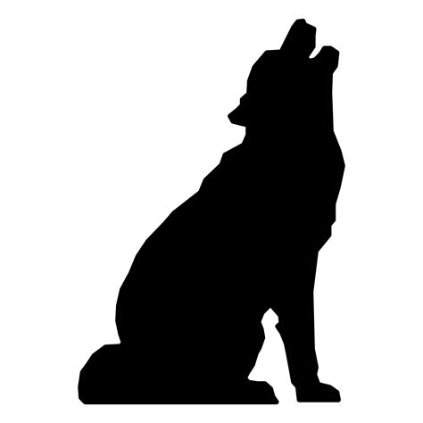 Howling Wolf Silhouette - ClipArt Best