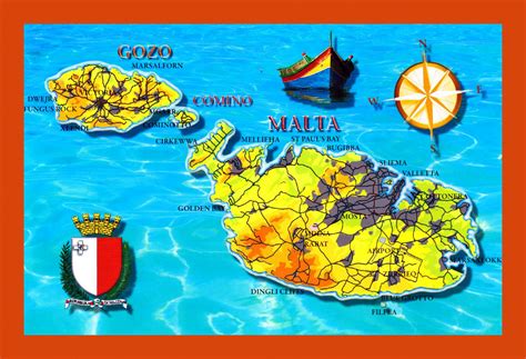 Tourist map of Malta | Maps of Malta | Maps of Europe | GIF map | Maps ...