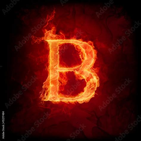 Fire letter B Stock Illustration | Adobe Stock