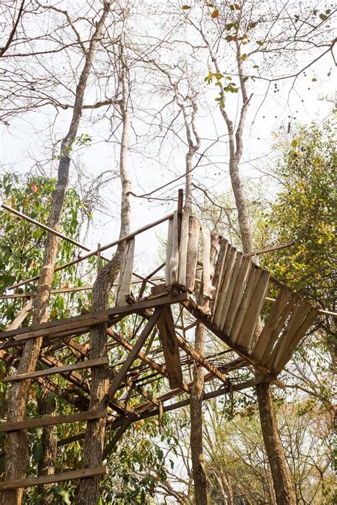 Broken treehouse. stock image. Image of outside, playground - 74876109