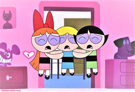 The Powerpuff Girls crying and hugging together by Stephen-Fisher on ...