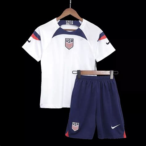 Kid's USA Home Soccer Jersey Kit(Jersey+Shorts) 2022