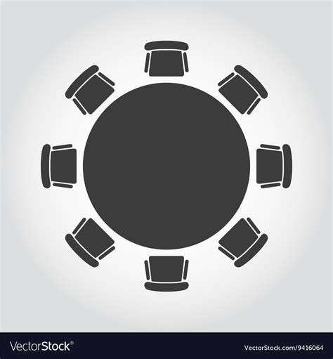 Round table icon Royalty Free Vector Image - VectorStock