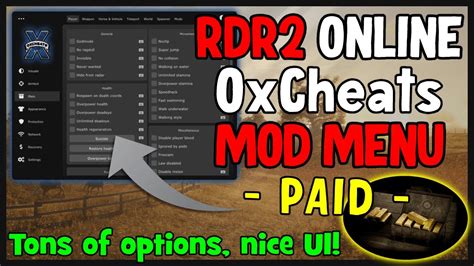 0xCheats RDR2 Mod Menu | PAID RDR2 Mod Menu | GOLD RECOVERY! | Cool UI ...