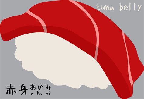 tuna belly sushi 6007801 Vector Art at Vecteezy