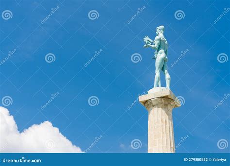 Pobednik Monument (1927) in the Belgrade Fortress Stock Photo - Image ...