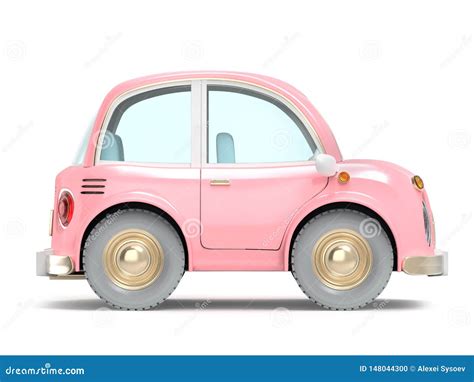 Car Small Cartoon Pink Side Stock Illustration - Illustration of auto ...