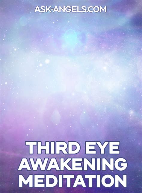 Third Eye Meditation - Open Your 3rd Eye Now! - Ask-Angels.com