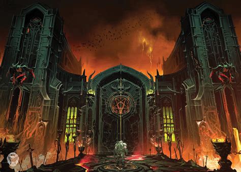 Check Out This Fantastic Concept Art For "Hell Gate" In DOOM ETERNAL