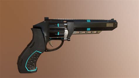 3D sci-fi revolver model - TurboSquid 1483411