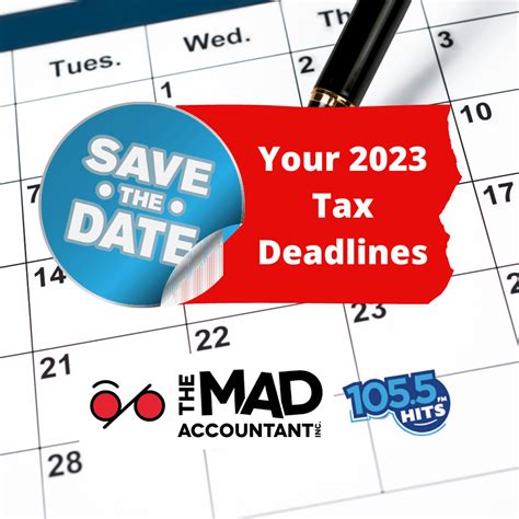 TTT: Your 2023 Tax Deadlines - The Mad Accountant