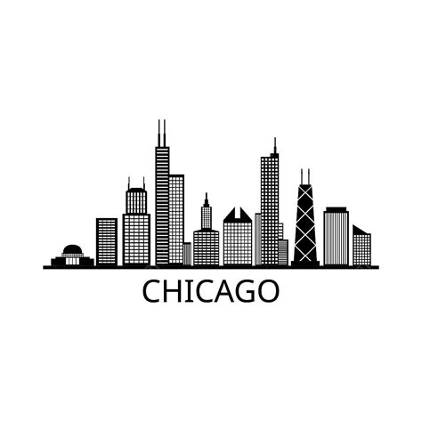 Chicago Skyline Vector Hd Images, Skyline Chicago, Skyscraper, Scraper ...