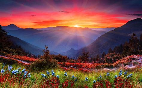 1920x1080px, 1080P free download | Smoky Mountains Sunset, colors, sun ...