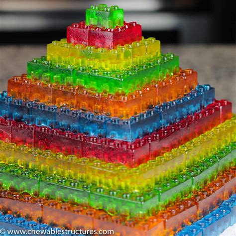 How To Make Gummy Candy Brick Pyramid - Chewable Structures