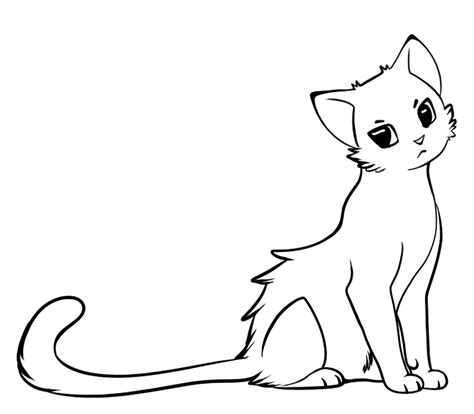 Simple Cat Drawing Coloring Pages