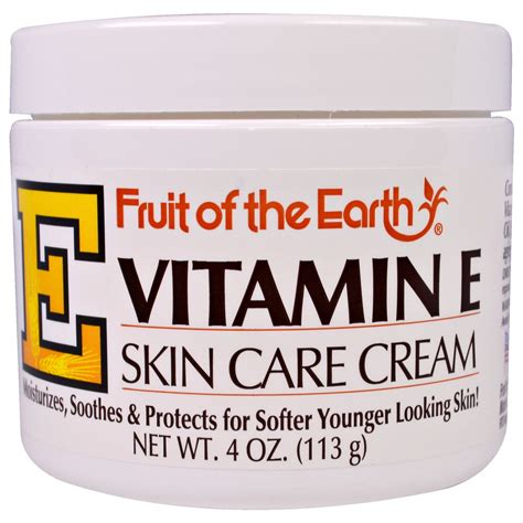 Fruit of the Earth Vitamin E Skin Care Cream Moisturizing 4 Ounce, 2 ...