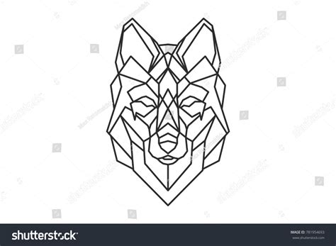 Geometric Wolf Logo Sketch Tattoo Stock Vector (Royalty Free) 781954693 ...