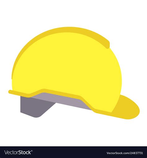 Hard hat flat Royalty Free Vector Image - VectorStock