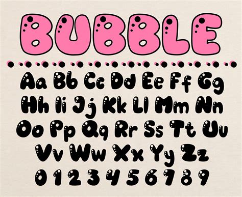 Bubble Font Groovy Font Bubble Script Font Bubble Letters Svg Retro ...