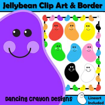 Jelly Beans Clip Art and Border / Frame | Clip art, Jelly beans, Clip ...