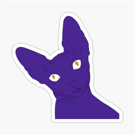 "Purple Sphynx Cat" Sticker by LiLian-Kaff | Redbubble