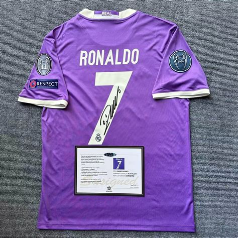 Cristiano Ronaldo SIGNED Real Madrid UCL Final 2017 Purple - Etsy Australia