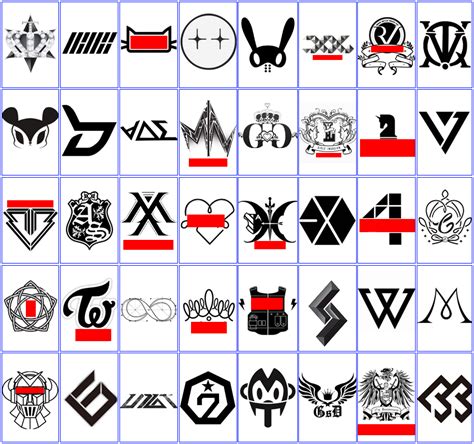 Match the KPop Groups to their Logo Images! | Logo images, Kpop groups ...