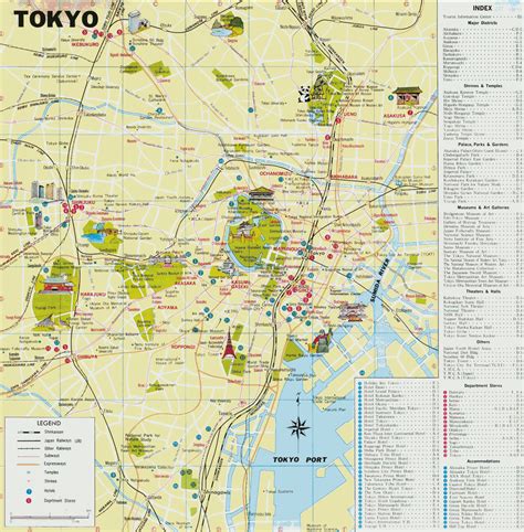 Tokyo City Tourist Map - tokyo metropolis • mappery