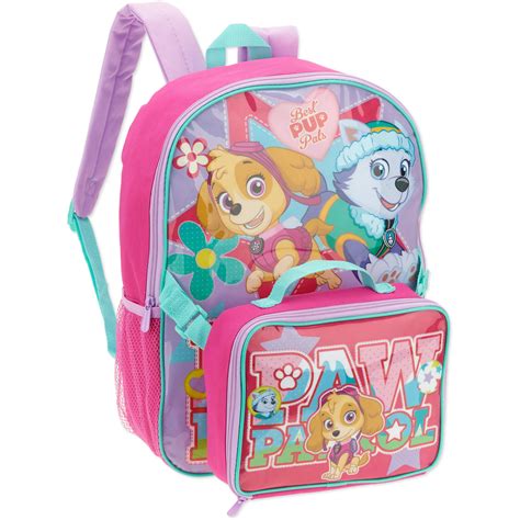 Paw Patrol Girls' Backpack with Lunch Box - Walmart.com