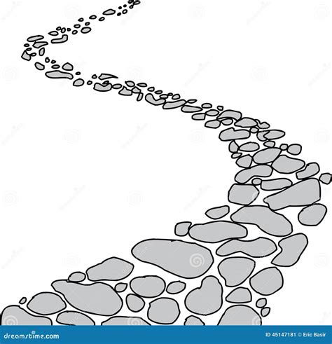 Isolated Stone Path stock vector. Image of walkway, cartoon - 45147181