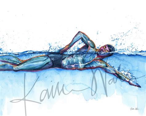 Swimmer's Anatomy Watercolor Print – Lyon Road Art