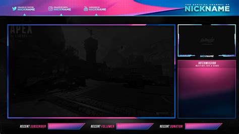 Stream Overlay - Blue and Pink | Free PSD - Zonic Design Download ...