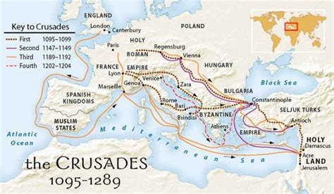 Map of the Crusades (700 x 409) : MapPorn