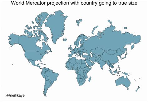 Mercator Misconceptions: Clever Map Shows the True Size of Countries