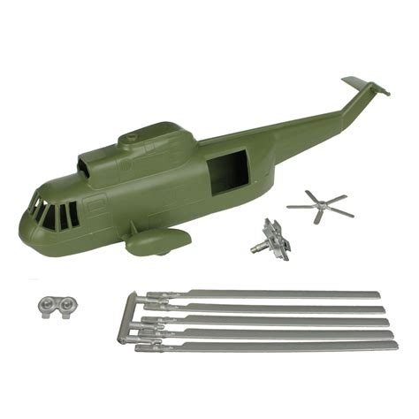 TimMee Plastic Army Men Helicopter Playset - Olive Green 26pc Made in ...