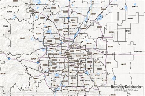 Zip Code Map Denver Metro | US States Map