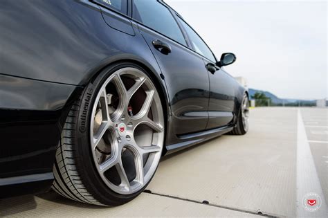 Black Audi S6 on Contrasting Custom Wheels — CARiD.com Gallery