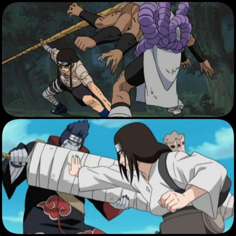 Neji vs Kidomaru and Kisame