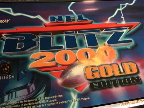 NFL Blitz 2000 Gold Edition Arcade Marquee – Arcade Marquee Dot Com