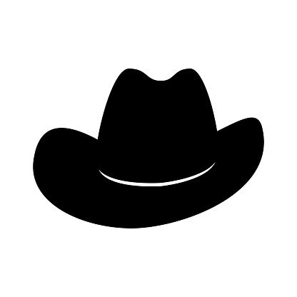 Cowboy Hat Icon Isolated On White Background Vector Stock Illustration ...