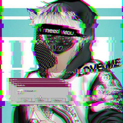 Anime: Glitch Effect Boy Sad Anime Aesthetic, anime guy 1080x1080 Fond ...