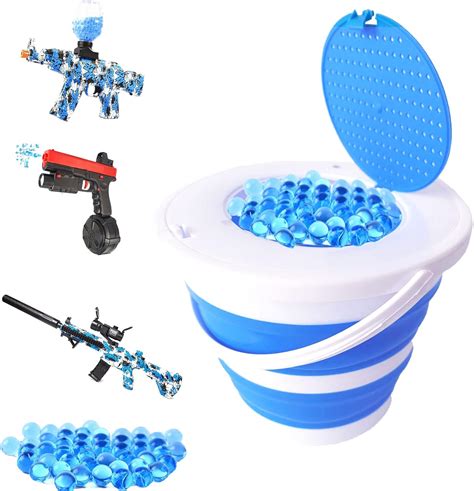 Amazon.com: Gel Blaster Bucket Water Beads Collapsible Ammo Tub 5 L (1. ...