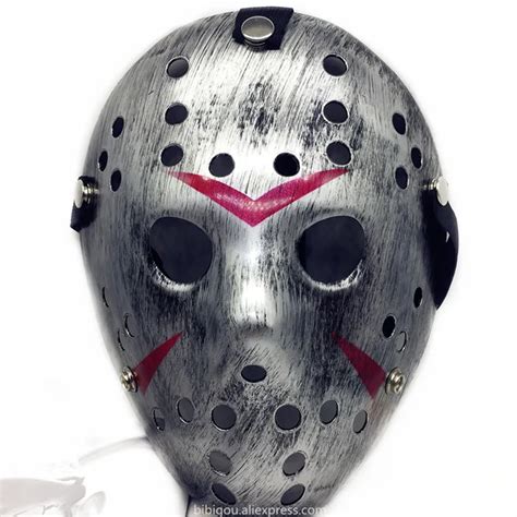 BIBIGOU Party Mask Scary Jason Mask Silver Party Masks 2PCS Jason ...