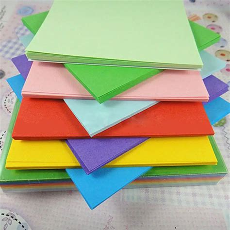 100Pc 10cm Origami Square Paper Double Sided Coloured Craft DIY ...