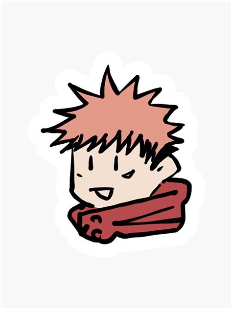 "Yuji itadori funny sticker " Sticker by BRBsticker | Redbubble