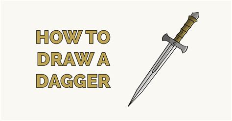 How to Draw a Dagger - Really Easy Drawing Tutorial