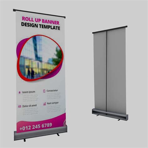 Roll up banner 3d model