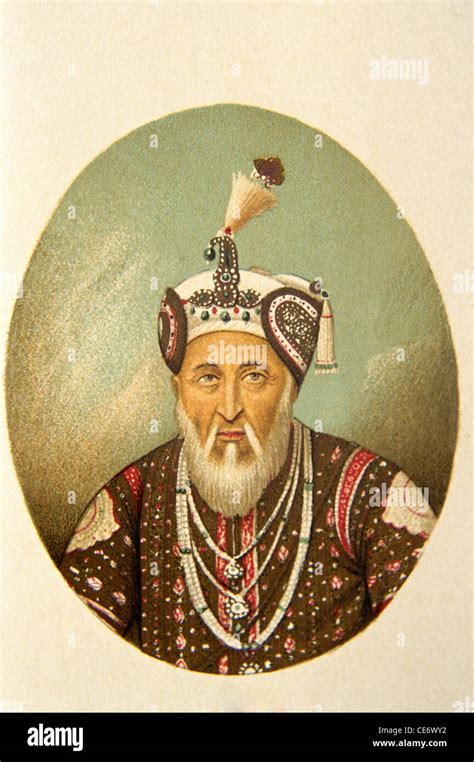 Painting portrait of Mughal Emperor Akbar Shah India Stock Photo - Alamy