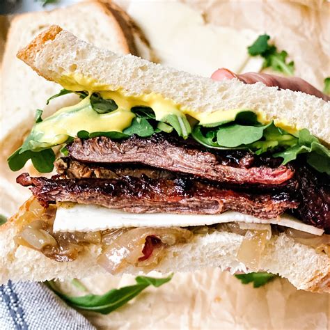 Steak Sandwiches with Arugula and Caramelized Shallots - Plum Street ...