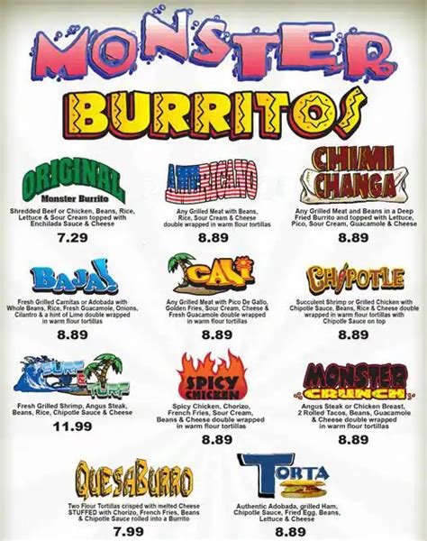 Menu at Los Primos Mexican Food fast food, Carlsbad, Loker Ave W